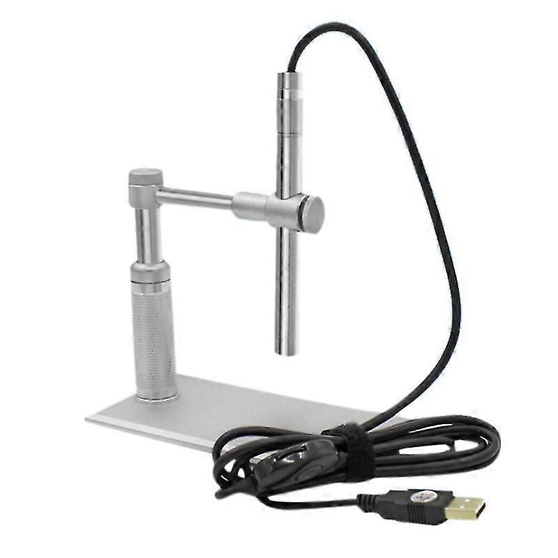 A 2MP USB Digital Microscope 500X 8 LED Camera Stand Microscopy CMOS Sensor 2 Megapixel Light Source C