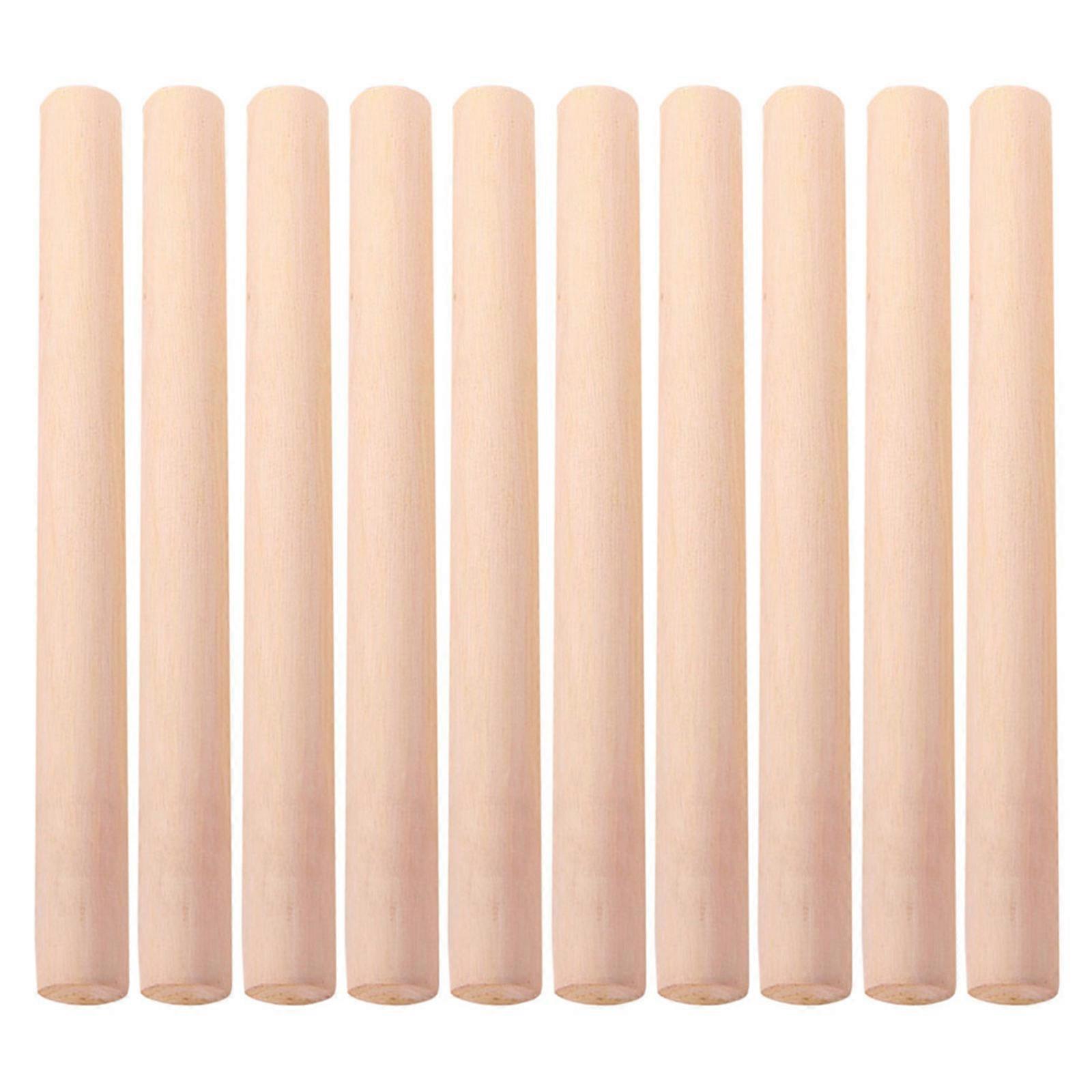 10pcs Wood Rolling Pin Baking Roller Kitchen Cooking Tools for Bread Dumpling