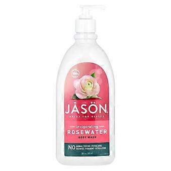 Jason Natural, kroppsvask, styrkende rosevann, 30 fl oz (887 ml)