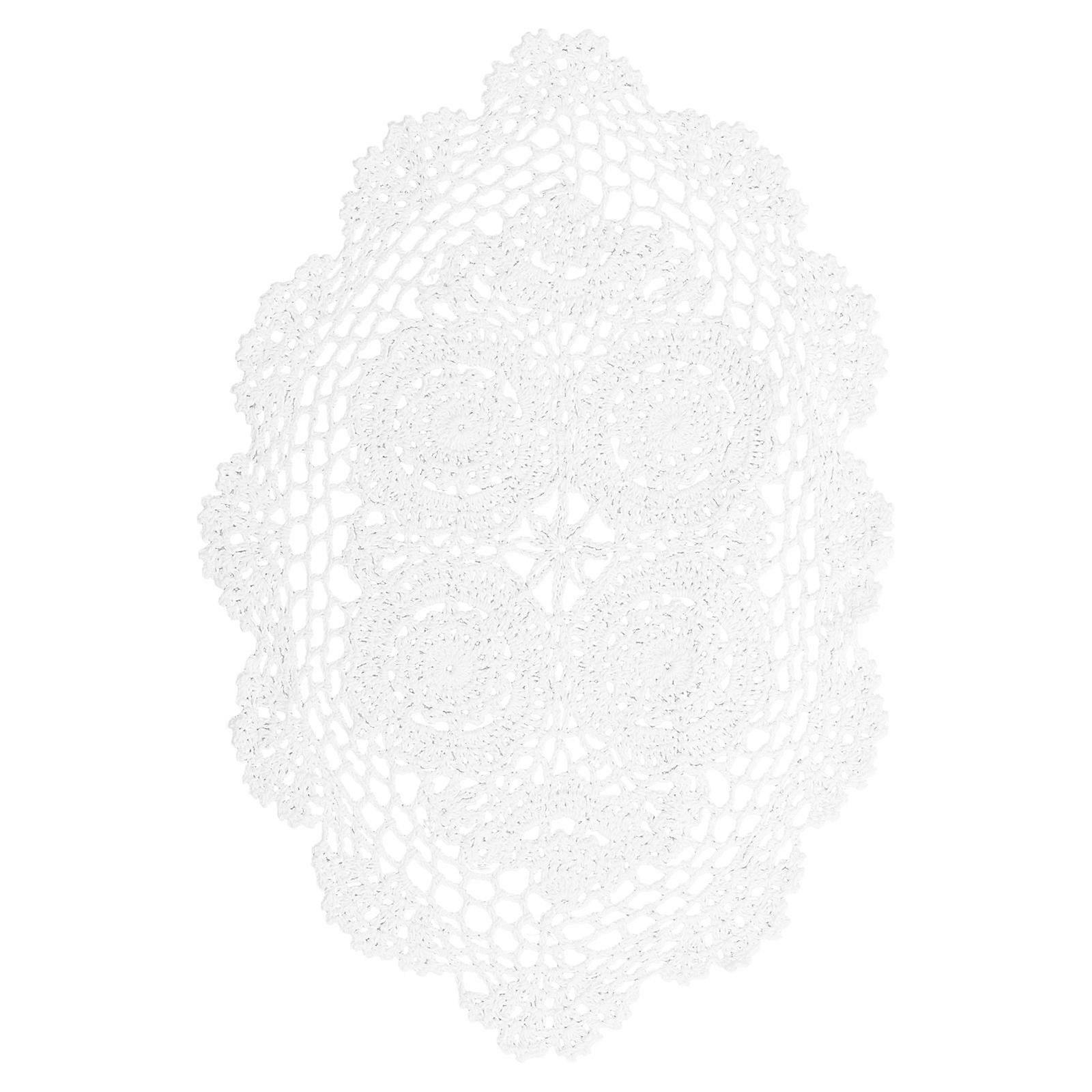 Rustic Placemat Cotton Crochet Lace Table Mat for Dining Table