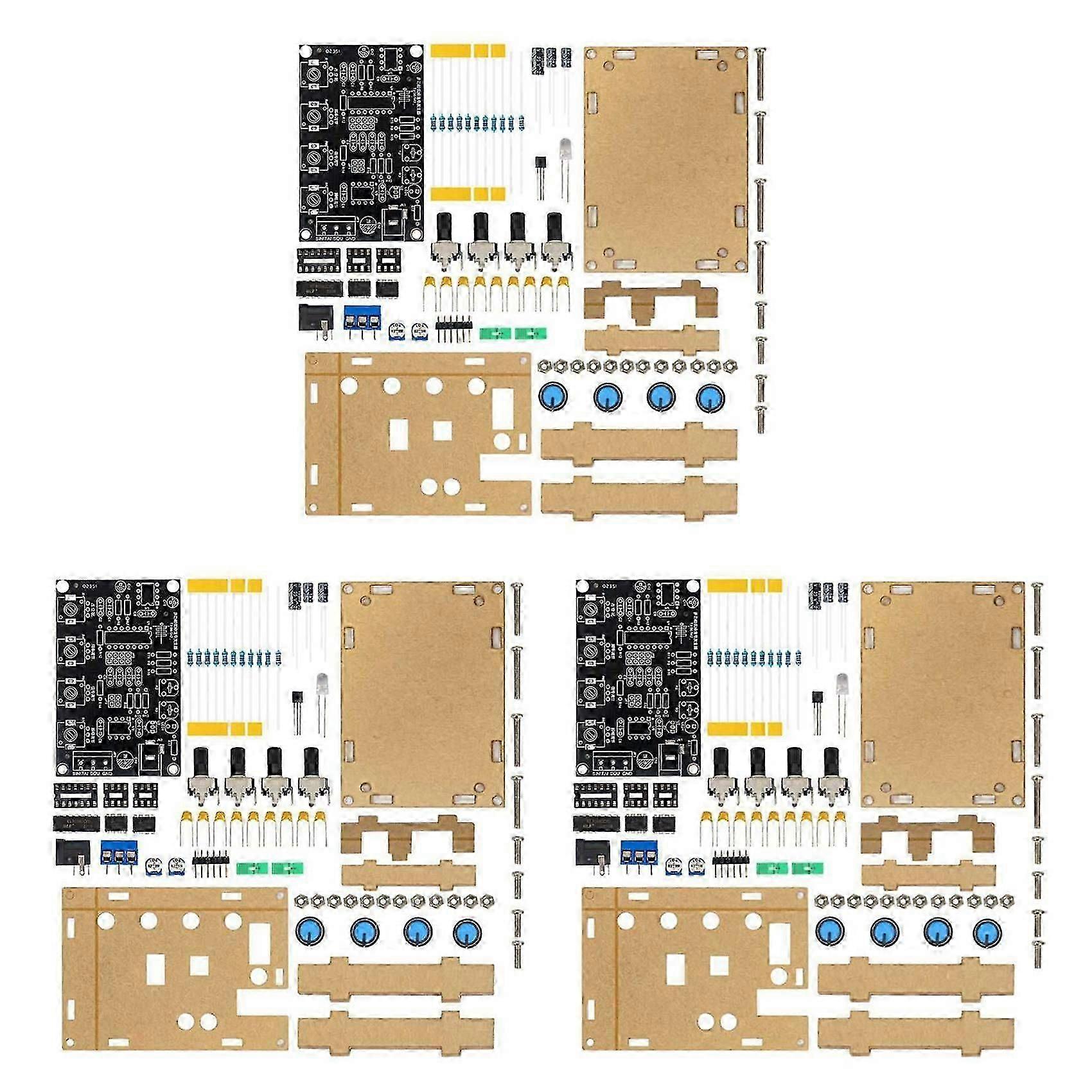 ICL8038 Function Signal Generator Module, Sine Square Triangle Wave, DIY Welding Practice Kit with Case