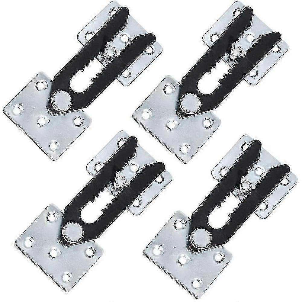Seksjonssofakobling, 4 stk. metallsofakobling med klikklås i alligatorstil