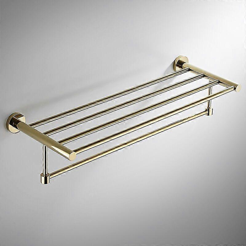 Copper towel rack with hook, 61 cm long