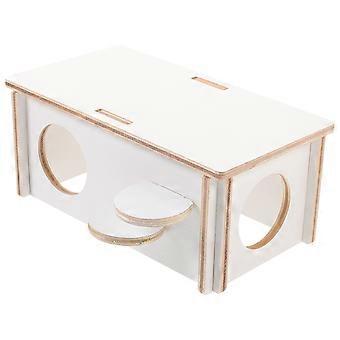 Hamsterhaus aus Holz, beige, Naturholz, Haustierunterkunft