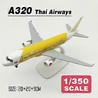 Plane Model 20cm Scale 1:350 Thai Airlines A320 Metal Diecast Airplane Aircraft Toys For Kids Boys Children Airbus Boeing