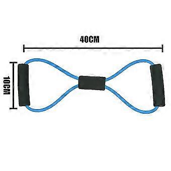 Pull Rope Band Chest Expander - Multifunction With Handle 8 Word Elastic Home Exercise Resistance Tube Bands For Home Gym Exercise Muscle Training Tub