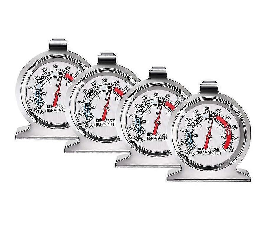 4 Pack Refrigerator Freezer Thermometer Large