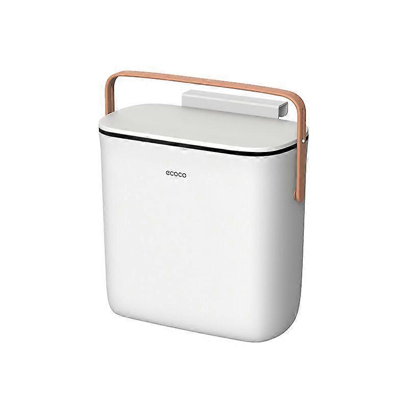 Wall-Mounted Desktop Bin with Lid, Small Plastic Trash Can