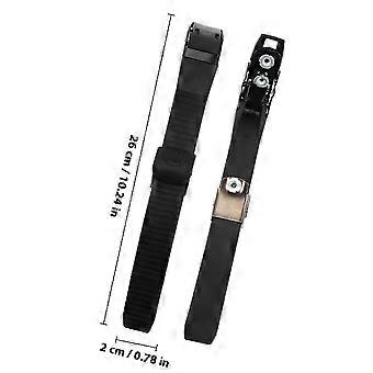 Roller Skate Replacement Buckle Belt | Durable PVC | Black | 2 Pieces