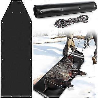 Deer Sled Waterproof Durable Deer Drag Sled With 2 Ropes, Dragging Utility Sled For Hauling, Ice Fishing, Fire Wood - L