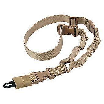 Tactical Gun Single Point Sling Adjustable Bungee Rifle Shoulder strap length compatible with Airsoft Hunting Accessories Strap M4 with pad
