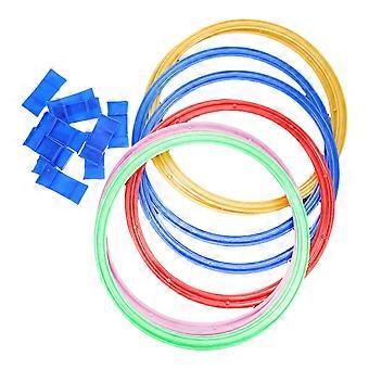 1 set Portable Hopscotch Training Set för barn, smidighet och utomhuskul med kontakter och ringar för inomhus- och utomhusbruk