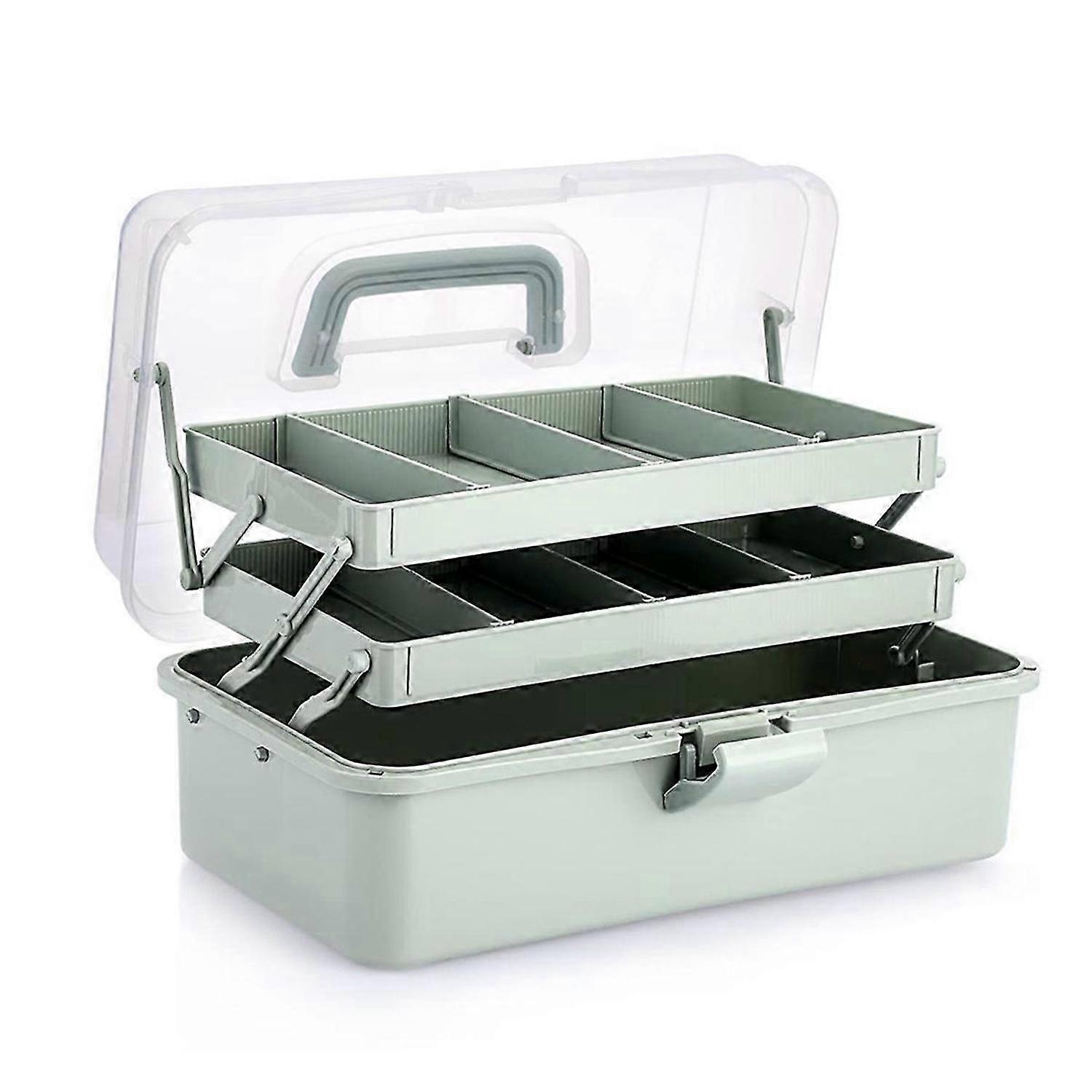 3-Layer Plastic Dividing Storage Box Craft Organizer and Storage