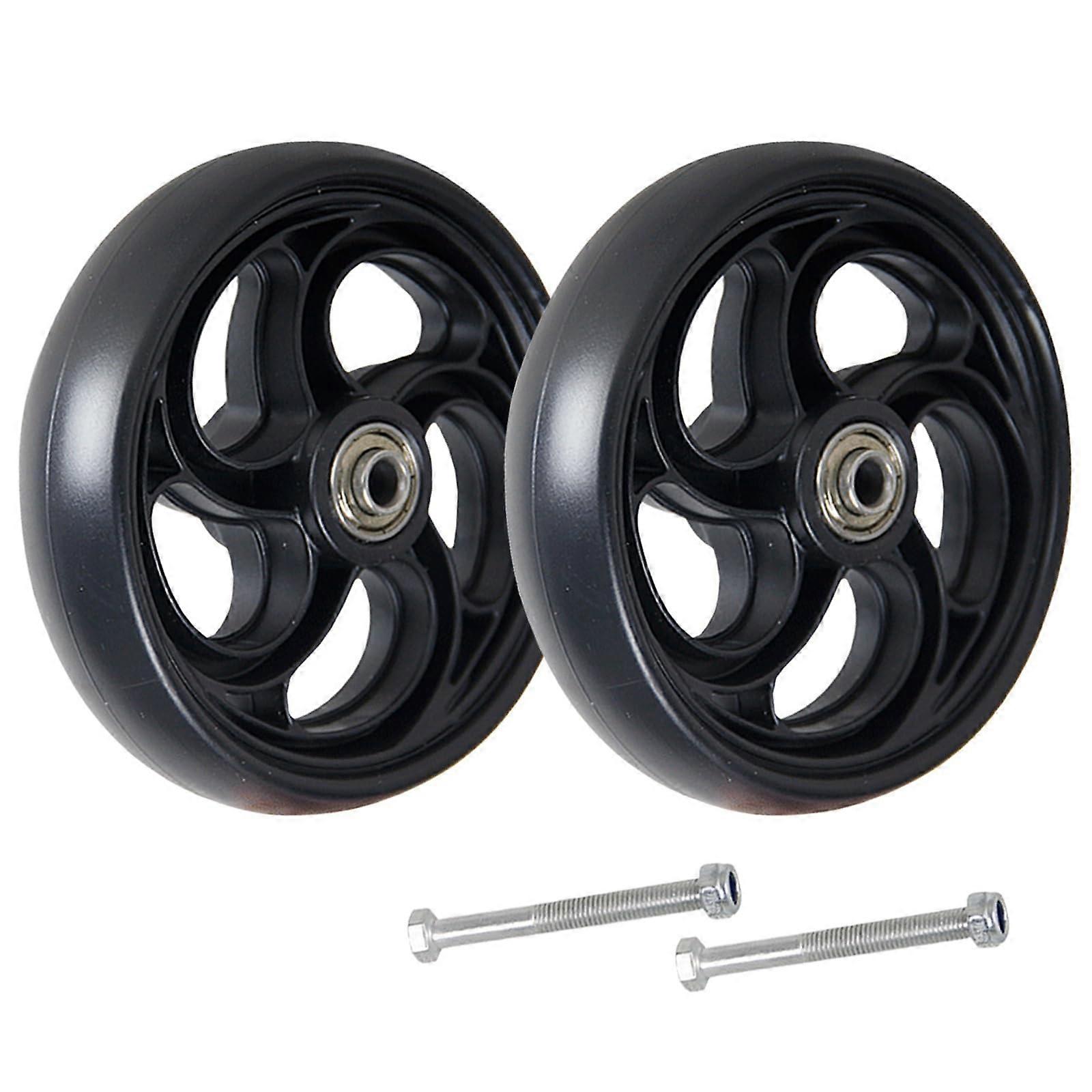 2 Pcs 8 Inch Solid Wheelchair Replacement Wheels, Durable Front Caster Design for Smooth Rolling