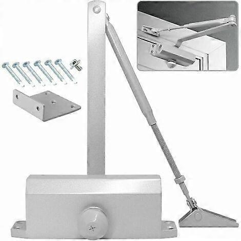Automatic Door Closer with Stop Device, Adjustable Spring Door Closer, Buffer