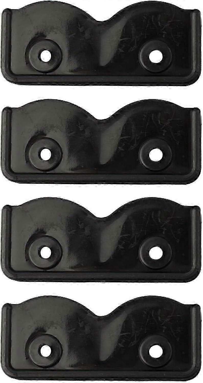 Set of 4 replacement black plastic tent brackets compatible with rectangular support frames Camping tent pole connector accessories