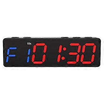Cronômetro de intervalos LED recarregável com parte traseira magnética para treinos de academia, HIIT, Tabata e atividades físicas ao ar livre.