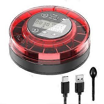 Aquarium Automatic Fish Feeder Automatic Food Dispenser with Rechargeable Feeder with USB Cable LCD