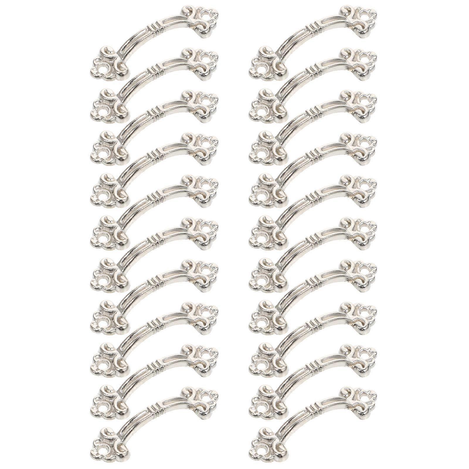 Silver Mini Drawer Knobs Pulling Handles for Decorating 1Set Gift Box