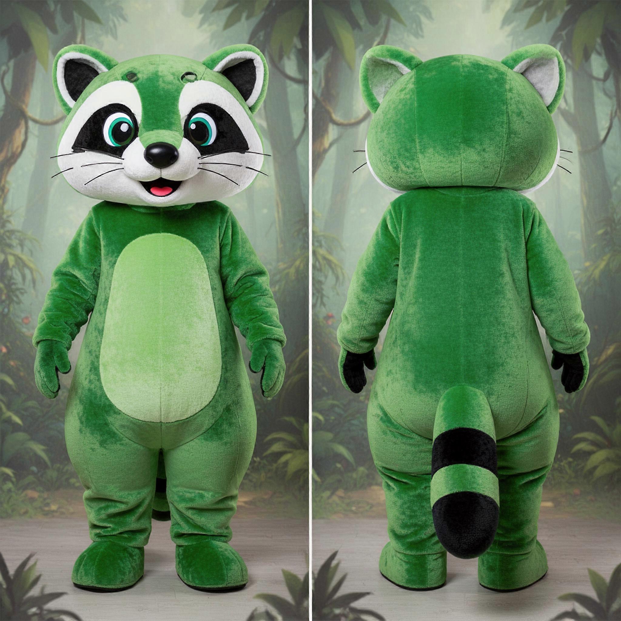 MASTICOT Emerald Green Playful Civet Mascot