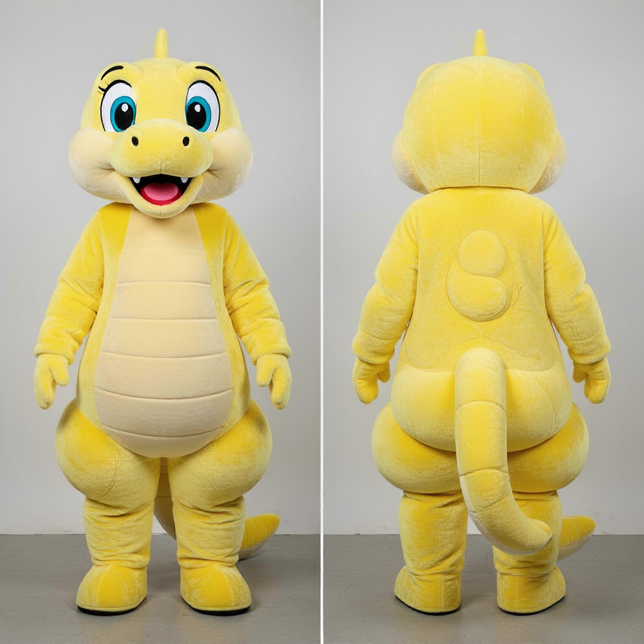 MASTICOT Lemon Yellow Cartoon Snake Mascot