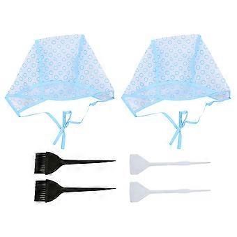 Hair Dye Cap Hair Coloring for 6Pcs Tipping Highlight with Hooks