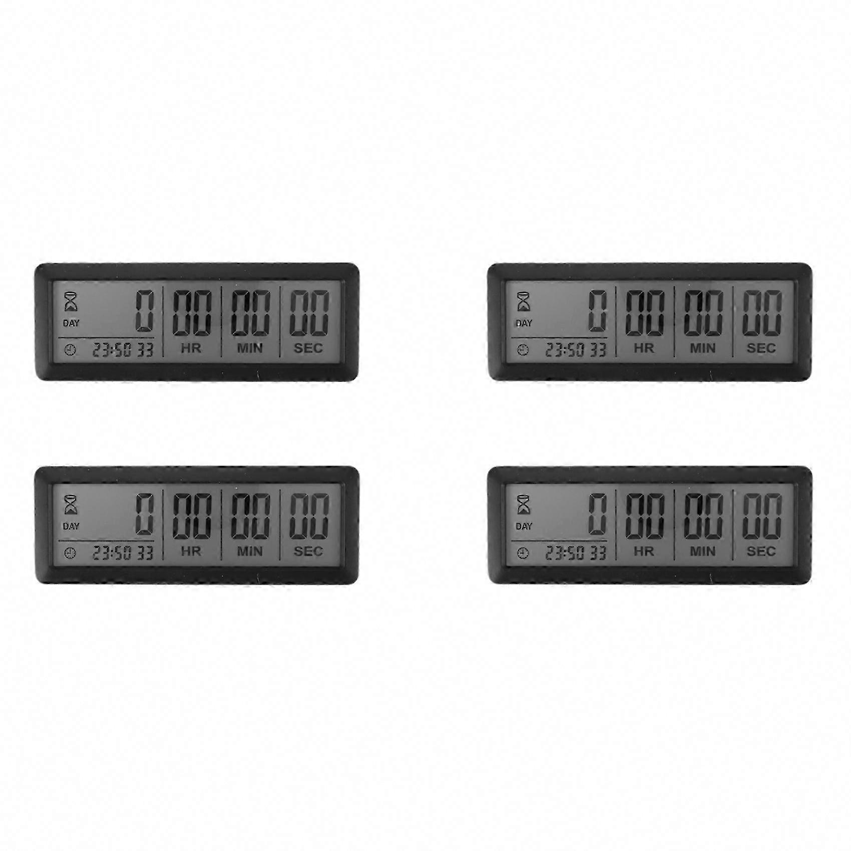 4X Big Digital Countdown Days Timer Clock - 999 Day Count Down Timer for Graduation, Lab, Kitchen (Black)