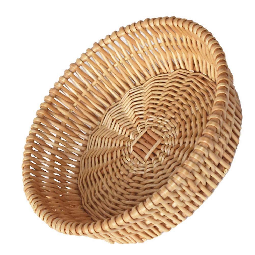 Wicker Bread Storage Basket for Snacks and Bread Organizer