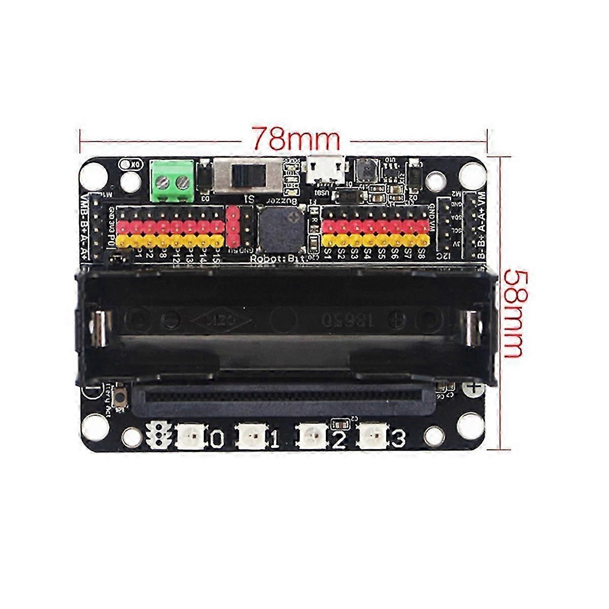 Mini: Bit-laajennuskortti Robotbit V2.0 Makecode Offline-ohjelmointi
