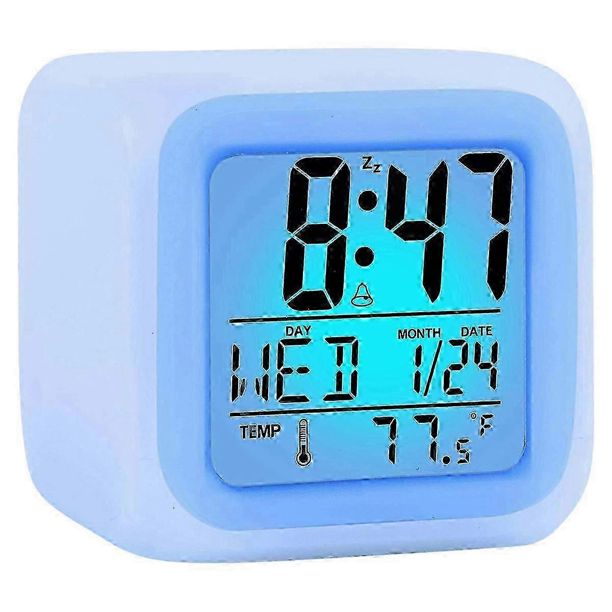 Digital Alarm Clock With Colourful LED Light