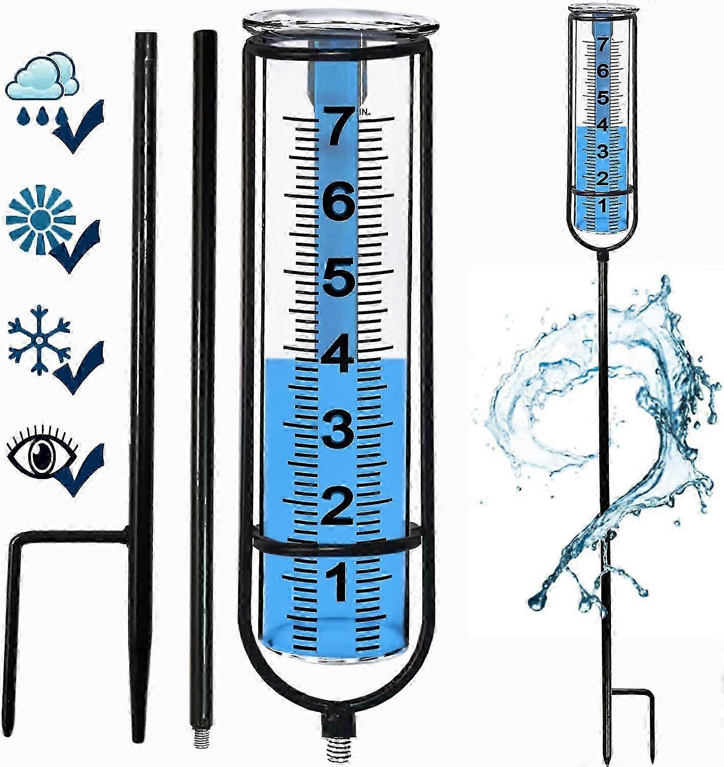 Adjustable Outdoor Rain Gauge Freeze Proof