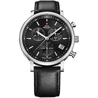 Swiss military chrono Quartz Analog Man Watch with Cowhide Bracelet SM34058.04