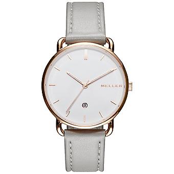 Meller denka roos grey Japanese Quartz Analog Woman Watch with W3R-1GREY Cowskin Bracelet