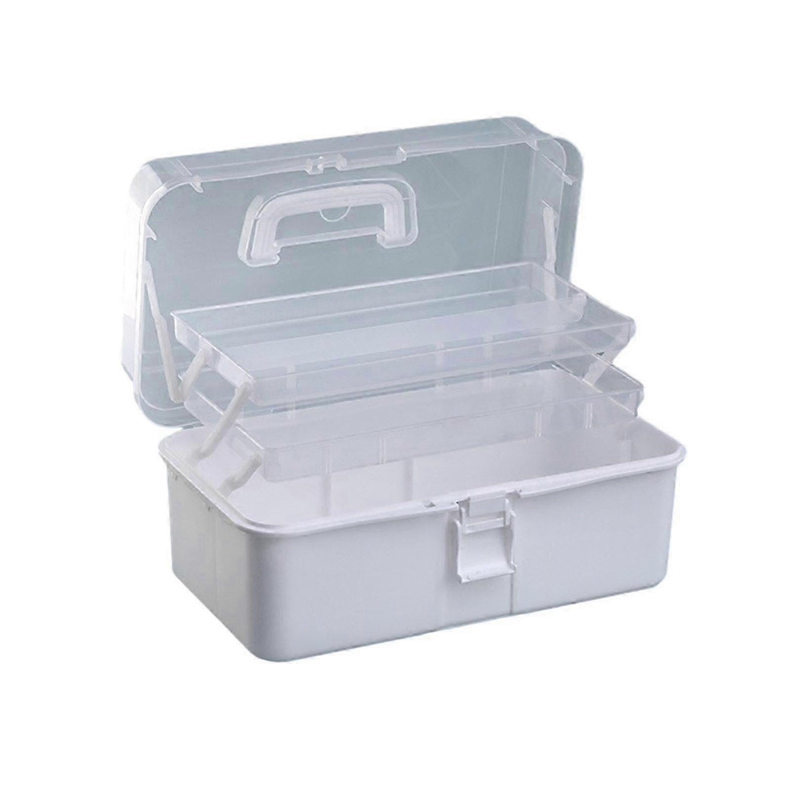 Multi-function Storage Box 3 Layers Storage Case Practical Plastic Storage Box Medicine Storage Box compatible with School Office!ZZ45