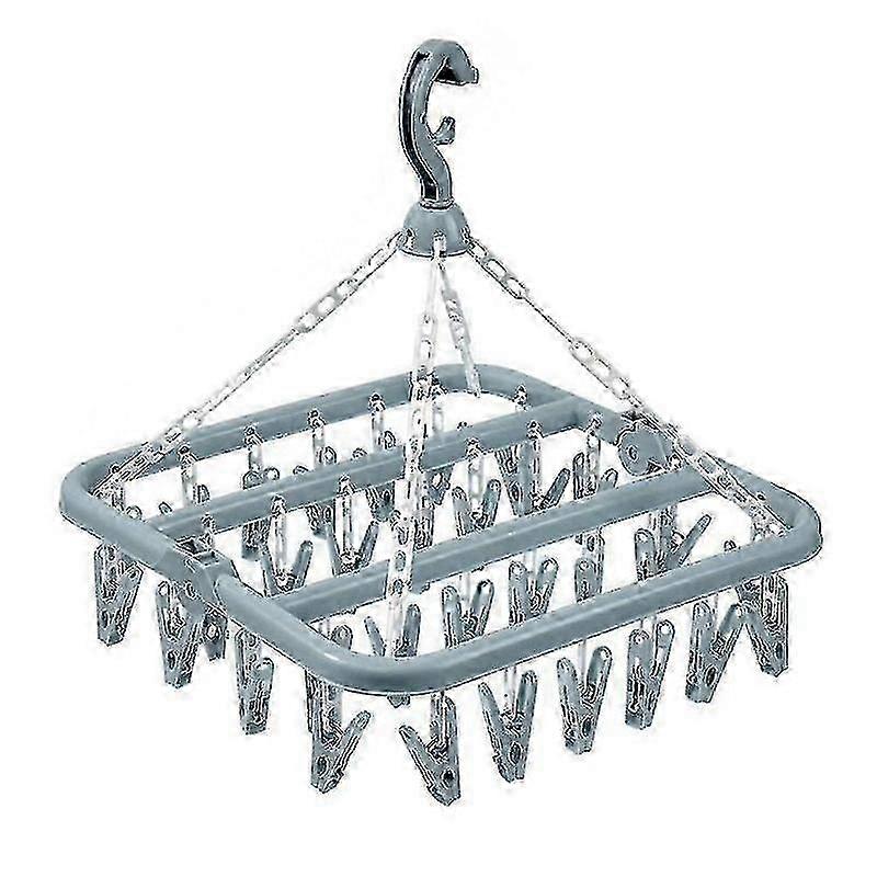 Foldable Rotating Sock Rack 32 Clips