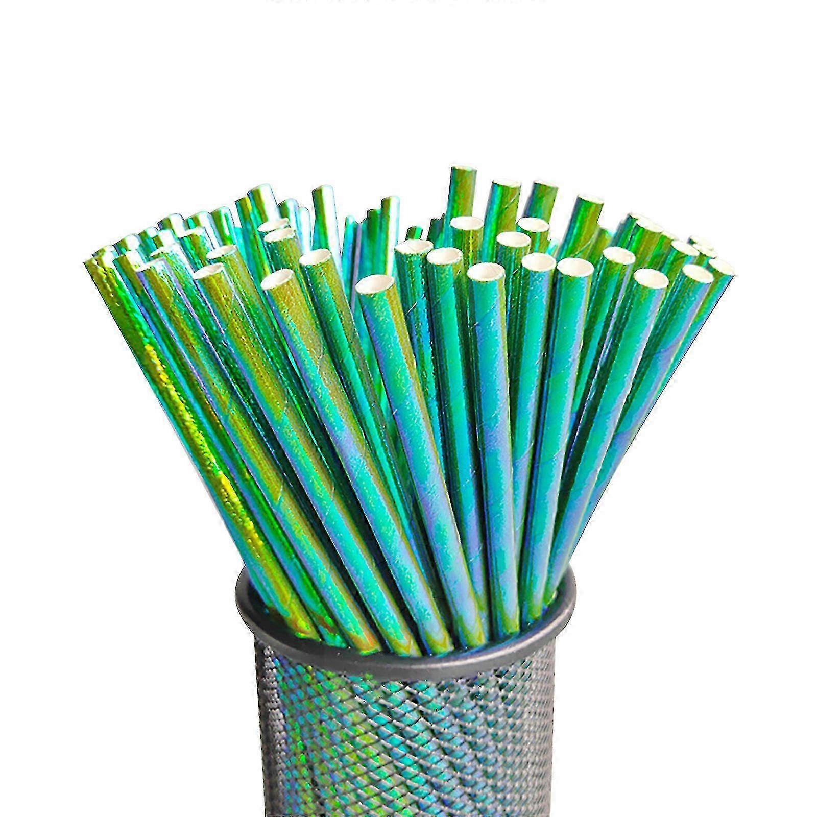 Glitter Paper Straws Holiday Ready