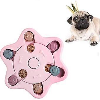Educational dog toys, dog feeder toys, interactive dog toys, puppy training toys (pink)