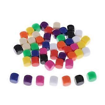 3x 50pcs Ten-Colors Blank D6 Six Sided RPG Gaming 16mm/0.62'' Gift