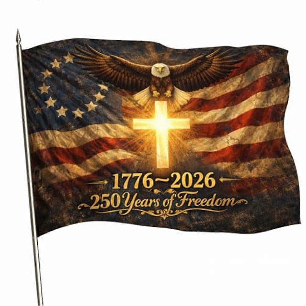 250 Years Freedom Eagle Cross Flag