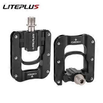 Liteplus Ultralight Bicycle Folding Pedal K620 3 Bearing Aluminum Alloy Double-sided Anti-slip Pedals for Folding Bike Pedal