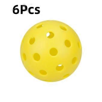6Pcs Luminous Pickleball 74Mm Durable Night Light Green Ball 40 Holes Outdoor Competition Pickleball Balls Glowing In The Dark