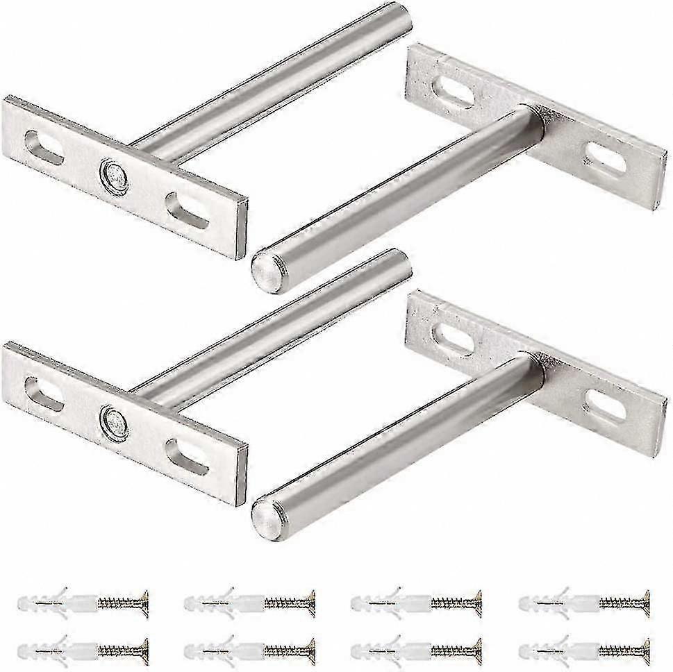 Invisible Floating Shelf Brackets 4pcs with Screws & Tubes