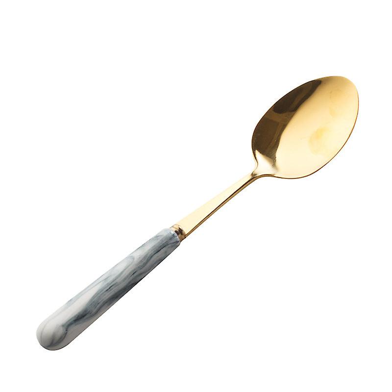 Marbling Tableware Set Stainless Steel Titanium Fork Spoon And Chopsticks Portable Tableware Box Set Gray Pink