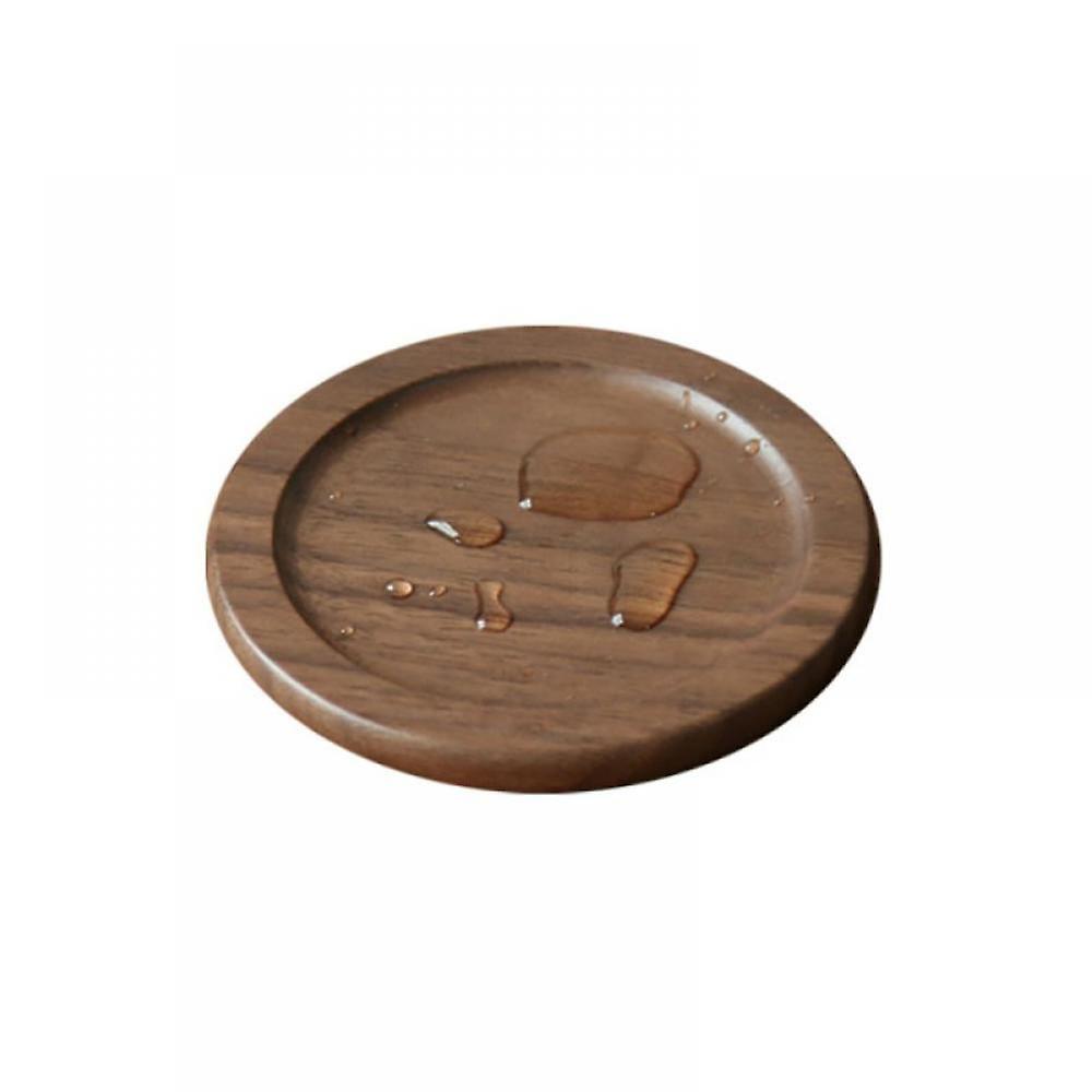 Prettyui Retro Square Round Wood Coaster Insulation Coaster
