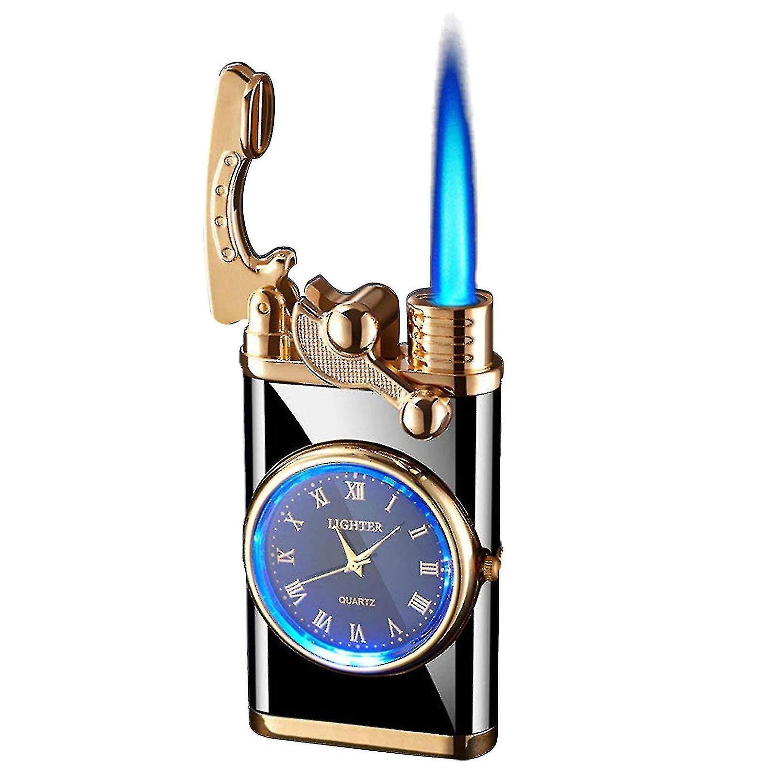 Inflatable Lighter With Electric Watch Creative Dial Rocker Arm Inflatable Lighter