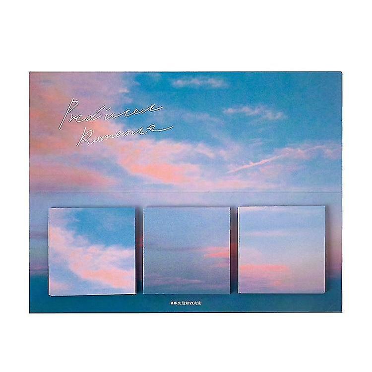 2. Romantic Pretty Stars Sticky Notes Twilight Sky Forest Adhesive Notepad Diary Stickers