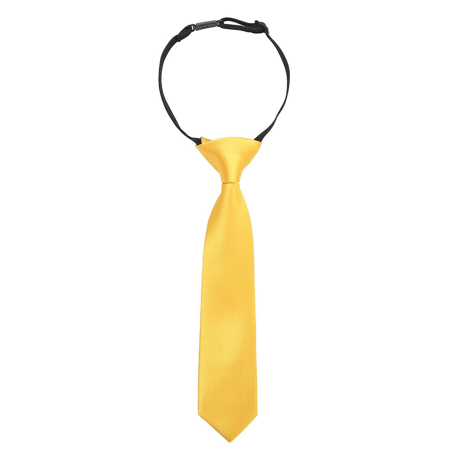 Marigold Plain Satin Elasticated Tie For Boys