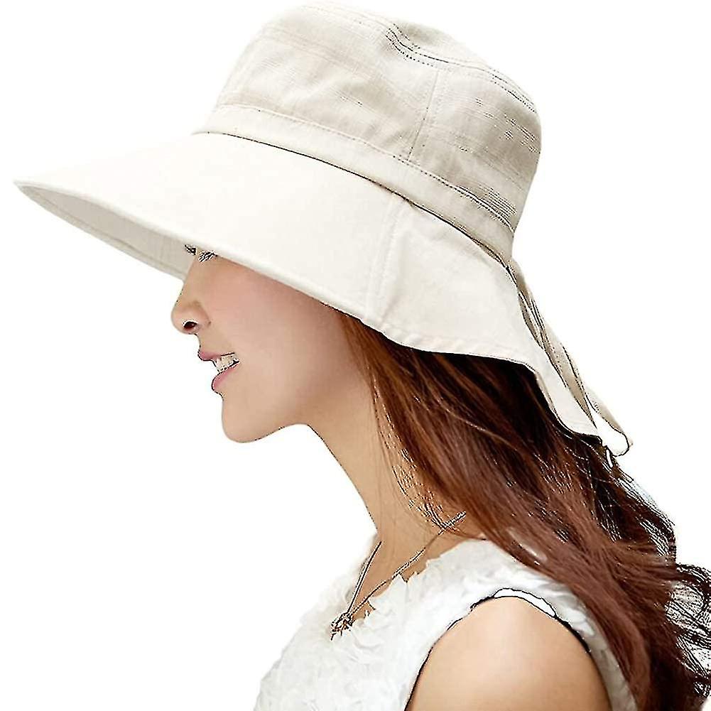 Sun Hat Foldable Hat Upf 50 + With Neck Cord Women's 7-12