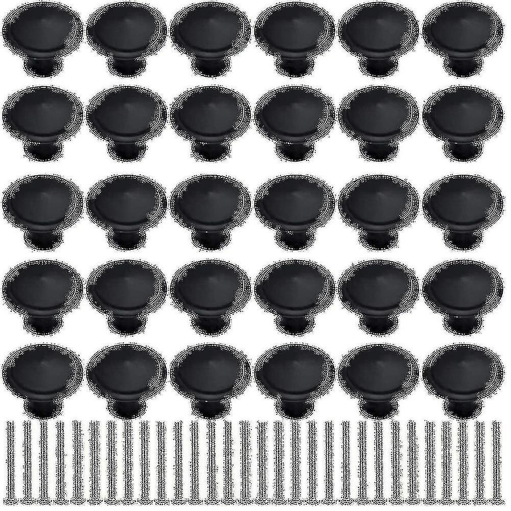 30 Pack Kitchen Cabinet Knobs Drawer Knobs Dresser Knobs Matte Black