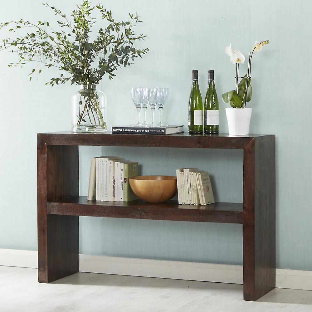 Koda Mango Console Table With Shelf